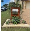Letterbox Pillars Slat Screen Mail Box Stand with letterbox included