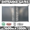 Entrance Gate Set 3600 x 1800mm for Driveways Home Modern Style - CM05 White