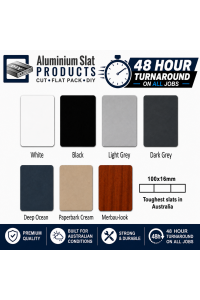 Screen Sample Pack - FREE Delivery - Slat Fencing Screening slats - All 8 colours Samples