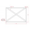 2500mm Hinged Side Gate - 1820h with Locks - White - Braced - Welded Choice of 8 slat colours
