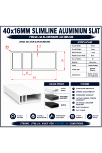 40mm blade Slats BULK 5.5m - 3 x Colours - 2 Internal walls