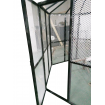 White or Black Large Bird Aviary PICKUP Pet Cage Mesh Door Entry Aluminium light weight