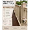 Balustrade - Black & White Combo Hand Rails PER SQM - Cut to SIZE - You DIY aluminium Ladies Waist Style