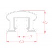 White Balustrade - Vertical Hand Rails PER SQM - Cut to SIZE - You DIY aluminium Ladies Waist Style