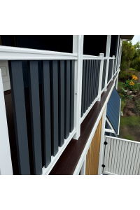 Balustrade - Black & White Combo Hand Rails PER SQM - Cut to SIZE - You DIY aluminium Ladies Waist Style