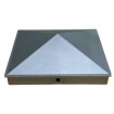 Raw unpainted Silver Post Cap 76x76mm Pyramid cap - Aluminium Caps