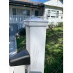 White Post Cap 76x76mm Pyramid cap - Aluminium Caps