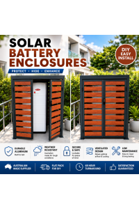 Free Standing Battery Enclosures - Slatted  - Aluminum - 8 Colours - See SQM Guide
