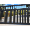 Black Hamptons 38mm Batten Top with 65mm Slats on the bottom - Custom Cut Sliding Gates
