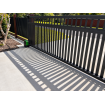 Black Hamptons 38mm Batten Top with 65mm Slats on the bottom - Custom Cut Sliding Gates