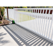 Black Hamptons 38mm Batten Top with 65mm Slats on the bottom - Custom Cut Sliding Gates