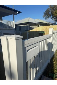 80mm x 50mm Chunky Vertical Fencing -  Top & Bottom Rails - 65mm Vertical Slats - Custom