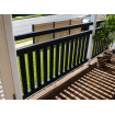 Classic Black or Monument Balcony Panels with 38mm Slats & 2 Verticals - DIY Kits