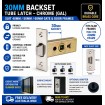 PUSH BUTTON on 1 SIDE - SECURITY LOCK - Black locks