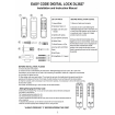PUSH BUTTON on 1 SIDE - SECURITY LOCK - Black or Silver or White locks