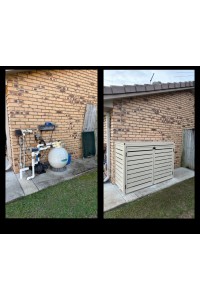Pool Filter Pump Shed - Paperbark Colour - Custom Sizes