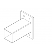 Post base or Header beam drop post Bracket for 50x50mm Posts in BLACK
