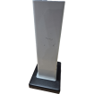 Post base Holder for concrete anchoring fits inside 76mm posts Bases Black and White