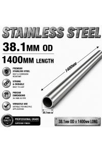 38.1mm OD x 1400mm 304 Stainless Steel Universal Exhaust Intake Pipe – 1.6mm Wall