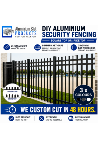 Black Square Top Security Fencing - Custom sizes - Square top 