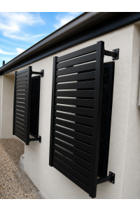 Window 65mm Slat Screens PER SQM - Black Custom Cut