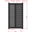 Swing Side Gate - Premade 1000w x 1800h with Hinges - Gloss Black