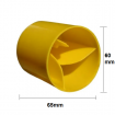 50x Yellow Round Star Picket Caps