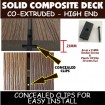 138mm Honorwood SOLID COMPOSITE DECKING  - HAMPTONS White  - Per Lineal Metre