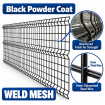 Weld Mesh Fence Arc 1800Hx2930mmW Black Fencing weldmesh Security Pet 