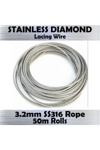 3.2mm 316 Stainless Steel Wire Rope 50m 